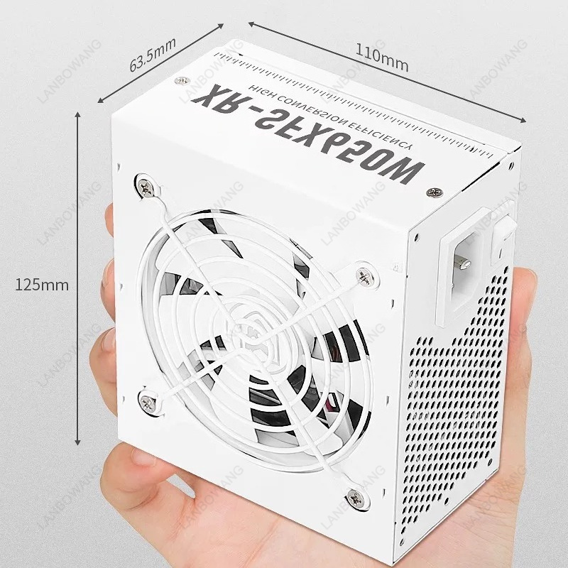 750W Sfx Fully Modular Power Supply - مزود طاقة أبيض SFX معياري بالكامل
